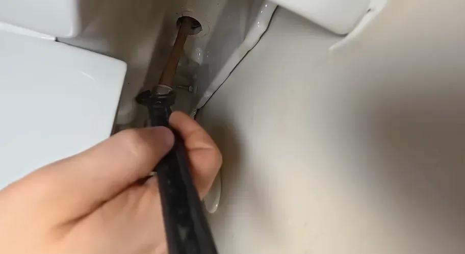 Sealing the base of a newly installed toilet